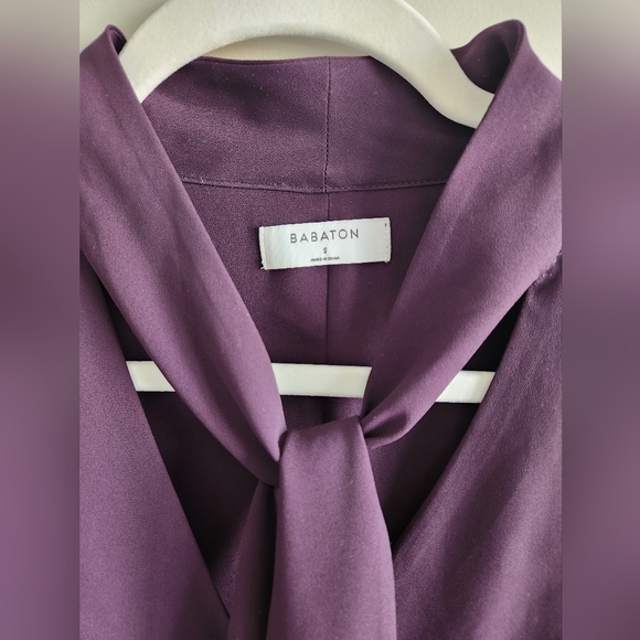 Aritzia Babaton bow tie button up blouse - Picture 3 of 3